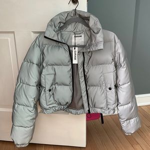 garage xs small reflective, puffer jacket